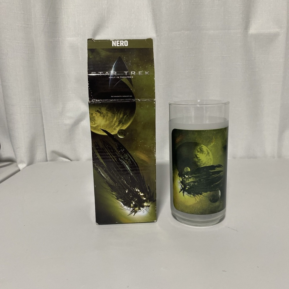 Star Trek 2008 Burger King Promo Collectible Glass Nero in Box Movie Memorabilia